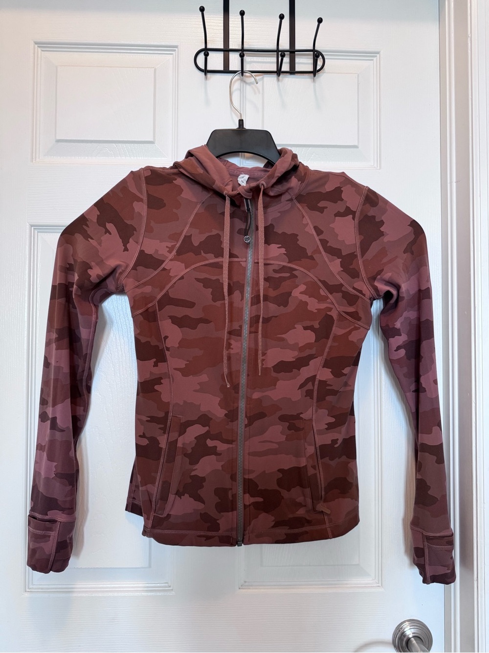 Lululemon Hooded Define Jacket Camo Mauve Size 8